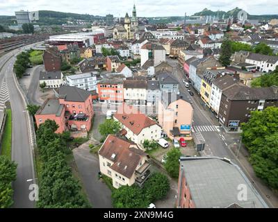 Drohnenaufnahme von Völklingen am Dienstag 30.07.2024. *** Drone image of Völklingen on Tuesday 30 07 2024 bub Stock Photo