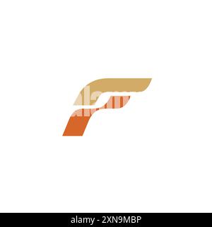 FP Logo Design. Letter F Icon Design Stock Vector