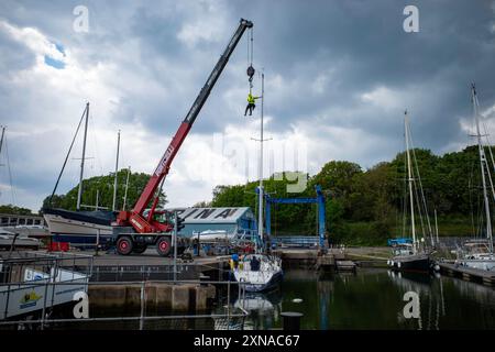 Ponticelli crane Shotley Gate Suffolk Stock Photo