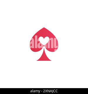 Spade Love logo templates. spade icon Stock Vector