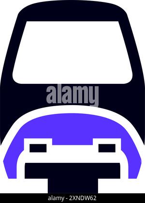 Monorail transport flat icon, front view Stock Vector