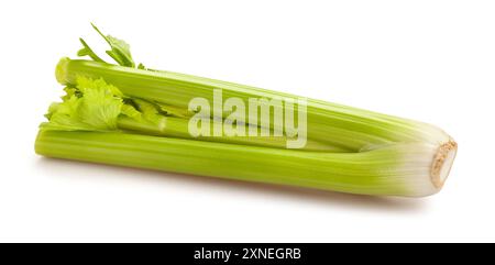celery stalk path isolated on white Stock Photo