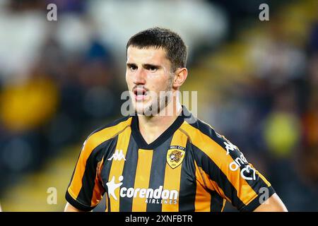 MKM Stadium, Hull, England - 30th July 2024 Ryan Longman (16) of Hull City - during the  friendly game Hull City v ACF Fiorentina,  2024/25, MKM Stadium, Hull, England - 30th July 2024 Credit: Arthur Haigh/WhiteRosePhotos/Alamy Live News Stock Photo