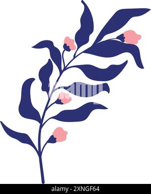 flowers and leaves isolated icon Stock Vector Image & Art - Alamy