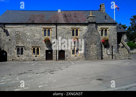 Llantwit Major Town Hall, Vale of Glamorgan, South Wales. Taken July 2024. Summer Stock Photo