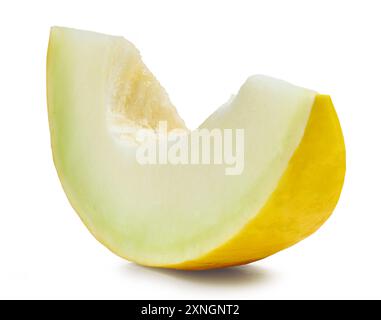 cut of fresh ripe melon isolated on white background Stock Photo