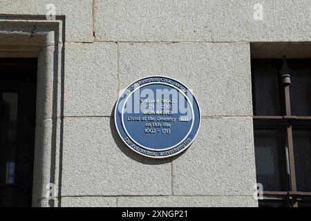 William Wood blue plaque on the Wulfruna Building in Wolverhampton Stock Photo