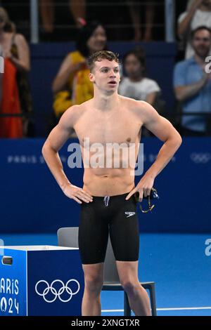 Leon Marchand ( FRA ) Gold medal, Swimming, Men&#39;s 200m Breaststroke Final during the Olympic Games Paris 2024 on 31 July 2024 at Paris La Defense Arena in Nanterre, France Stock Photo