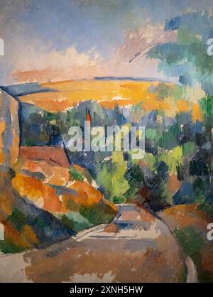 Paul Cezanne painting - Bend in the Forest Road Stock Photo - Alamy