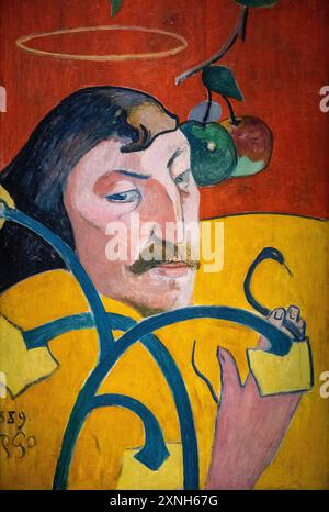 painting by Paul Gauguin called Self-Portrait, painted in 1889 Stock Photo