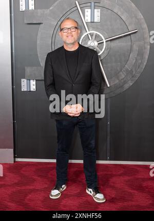 Tom Papa attends Apple Original Films 'The Instigators' premiere at Jazz at Lincoln Center in New York on July 31, 2024 Stock Photo