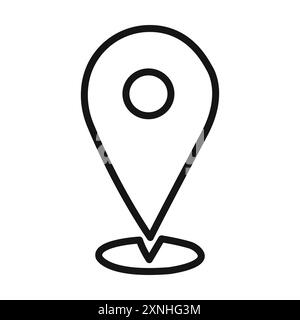 Download GPS map location icon linear vector graphics sign or symbol set for web app ui Stock Vector