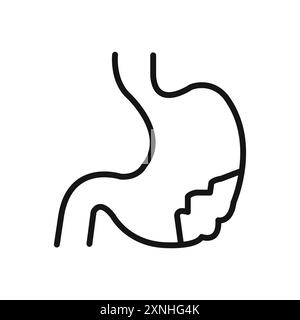 Gastritis icon linear vector graphics sign or symbol set for web app ui Stock Vector
