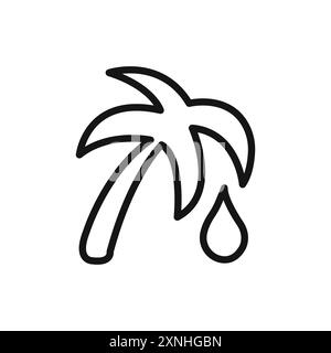 Palm oil free icon linear vector graphics sign or symbol set for web app ui Stock Vector