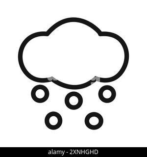 Hail icon linear vector graphics sign or symbol set for web app ui Stock Vector