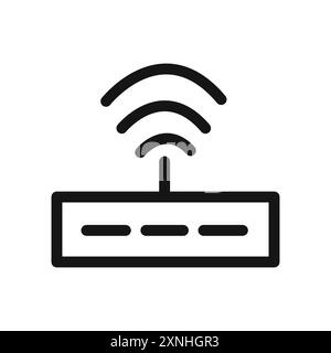 router icon linear vector graphics sign or symbol set for web app ui Stock Vector