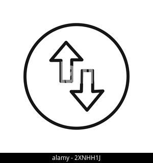 Swap icon linear vector graphics sign or symbol set for web app ui Stock Vector