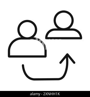 User switch icon linear vector graphics sign or symbol set for web app ui Stock Vector