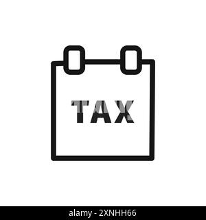 Tax reminder icon linear vector graphics sign or symbol set for web app ui Stock Vector