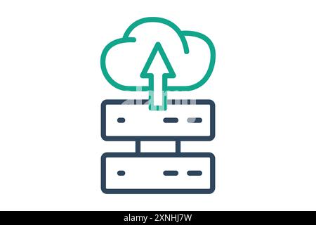 Server icon. icon related to host. line icon style. data analytics elements vector illustration Stock Vector