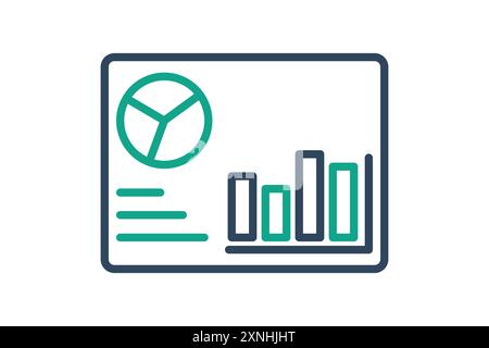Dashboard icon. icon related to overview. line icon style. data analytics elements vector illustration Stock Vector