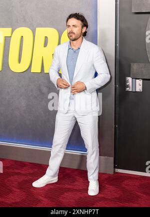 Casey Affleck attends Apple Original Films 'The Instigators' premiere at Jazz at Lincoln Center in New York on July 31, 2024 Stock Photo