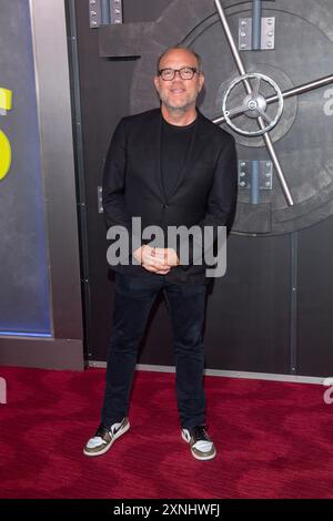 New York, United States. 31st July, 2024. NEW YORK, NEW YORK - JULY 31: Tom Papa attends Apple Original Films' 'The Instigators' New York Premiere at Jazz at Lincoln Center on July 31, 2024 in New York City. Credit: Ron Adar/Alamy Live News Stock Photo