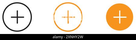 Add new icon web design logo set collection in flat vector Stock Vector