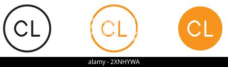Chlorine bleach icon web design logo set collection in flat vector Stock Vector