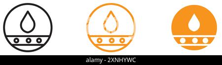 Breathable sweat absorption icon web design logo set collection in flat vector Stock Vector