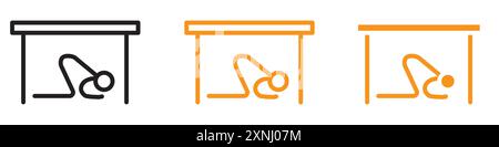 Earthquake safety place icon web design logo set collection in flat vector Stock Vector