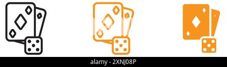 Gambling icon web design logo set collection in flat vector Stock Vector
