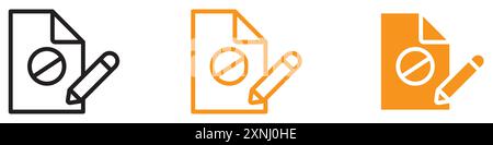 Document petition icon web design logo set collection in flat vector Stock Vector
