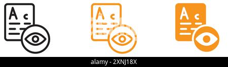 oculist icon web design logo set collection in flat vector Stock Vector
