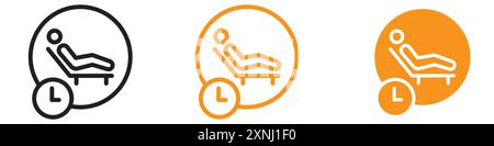 Relaxation icon web design logo set collection in flat vector Stock Vector