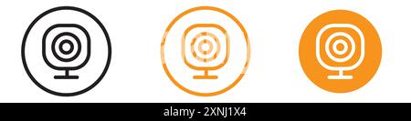 Webcam icon web design logo set collection in flat vector Stock Vector