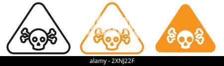 Toxic product icon web design logo set collection in flat vector Stock Vector