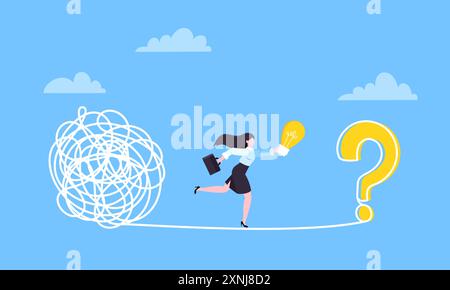 Understanding problem solution simplify challenge. Stock Vector