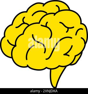 Brain, business icons of target, goal attainment, and goal, isometric illustration, Vector Illustration Stock Vector