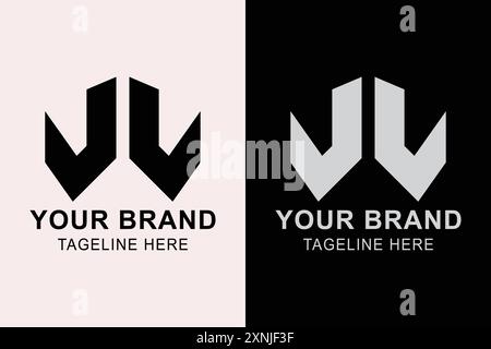Letter J L or J J logo. abstract logo initial concept. Creative logo professional. simple design editable Stock Vector