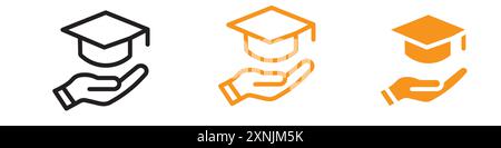 Accessible or free education icon web design logo set collection in vector Stock Vector