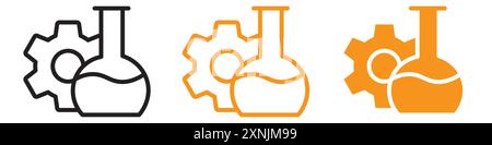 Biomedical engineer icon web design logo set collection in vector Stock Vector