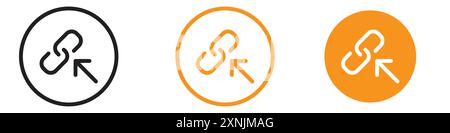 Backlink icon web design logo set collection in vector Stock Vector
