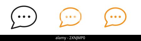 Chat icon web design logo set collection in vector Stock Vector