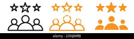 customer product rating icon web design logo set collection in vector Stock Vector