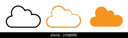Cloud icon web design logo set collection in vector Stock Vector