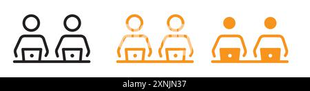Coworking icon web design logo set collection in vector Stock Vector
