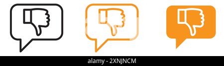 Criticism icon web design logo set collection in vector Stock Vector
