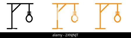 gallows icon (2) web design logo set collection in vector Stock Vector