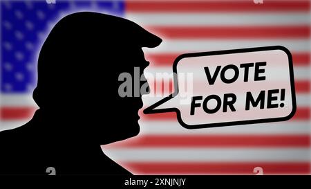 US presidential election 2024 - Trump as election recommendation Stock Photo